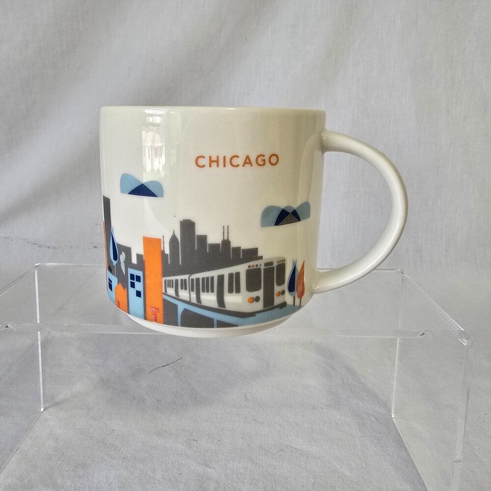 Starbucks Chicago You Are Here 14oz Collection Mug 2014 EUC